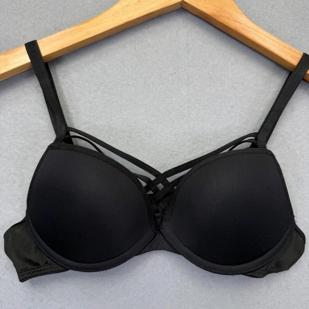 Undressed by Marlies Dekkers Black Strappy Cage‎ Push Up Bra 30B 15-15421